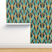 Roaring Twenties bright in texturized butterscotch + teal by Su_G_©SuSchaefer2022