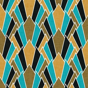 Roaring Twenties bright in texturized butterscotch + teal by Su_G_©SuSchaefer2022