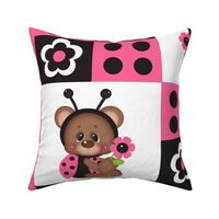 Pink Ladybug Quilt Baby Girl