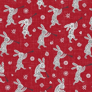 Kokopelli Rabbits // Red