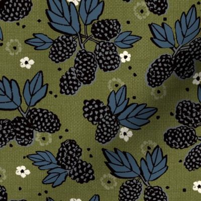 Blackberries - Dark Olive - Medium