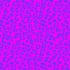 80s Leopard Print Pattern in Purple and Hot Pink