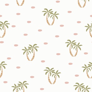 palm trees and polka dots - Jumbo