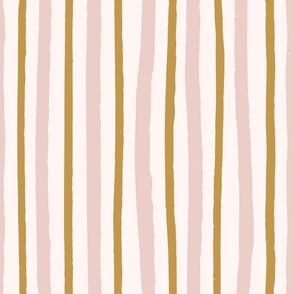 wonky stripes pink and gold - jumbo