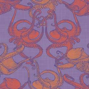 Cephalopod - Octopi - Lilac _ Orange
