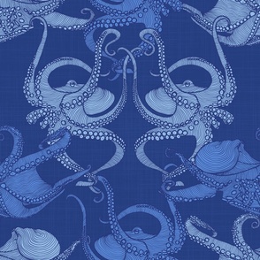 Cephalopod - Octopi - Cobalt Blue