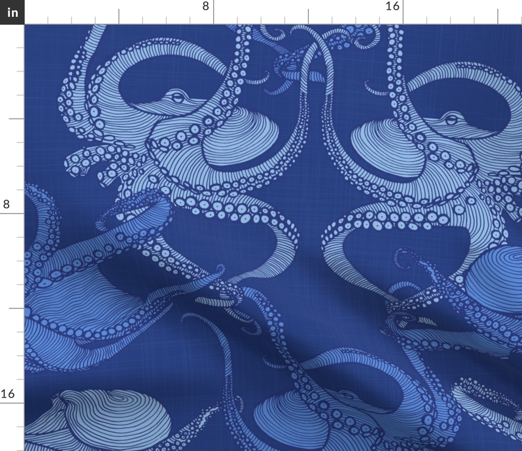 Cephalopod - Octopi - Cobalt Blue