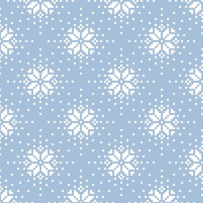 Winter snow knit Sky blue Pastel Christmas