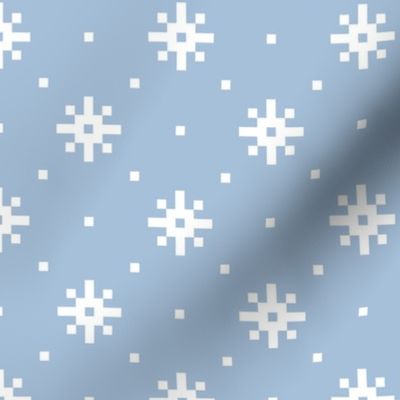 Snowflakes knit white Sky blue pastel Christmas