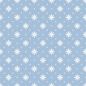 Snowflakes knit white Sky blue pastel Christmas