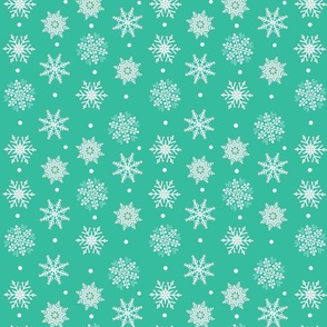 Snowflakes green