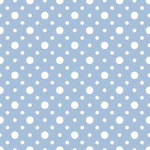 Polka dots double sky blue pastel