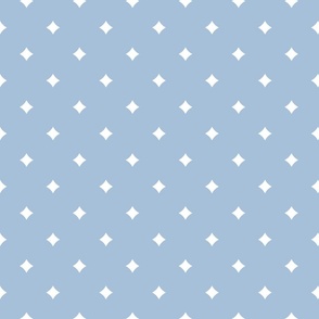 Sky blue white diamond dots