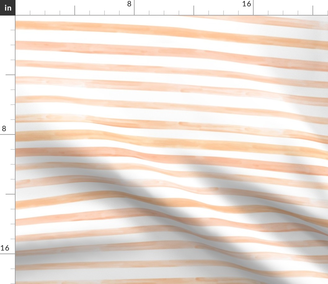 Watercolor Peach Stripes 12x12
