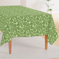 (medium) abstract floral shapes green