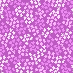 floral clusters monotone vibrant purple