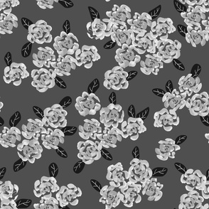(large) Roses black and grey