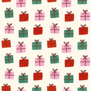 Christmas_Gifts_-_Green__Red__Pink_on_Cream_White_Background_-_Small