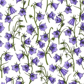 Bell Flower Fabric, Wallpaper and Home Decor