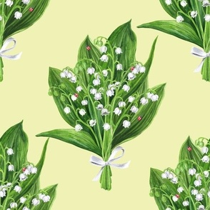 Bouquet of lilly of the valley flowers