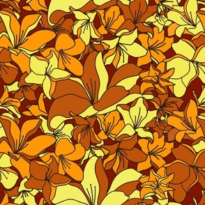 Optimistic Flowers (35") - brown, yellow (ST2022OF)
