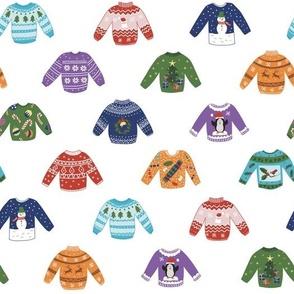 Christmas jumpers 1 white