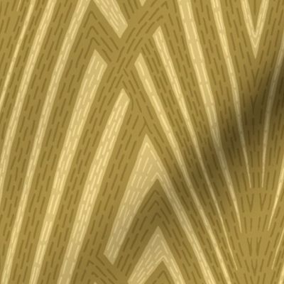 Art Deco Fescue in Darker Gold