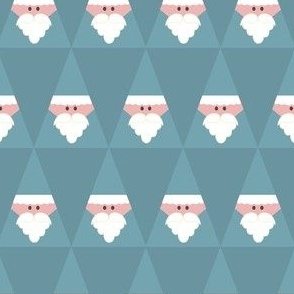 Santa triangles (M) light pastel blue 