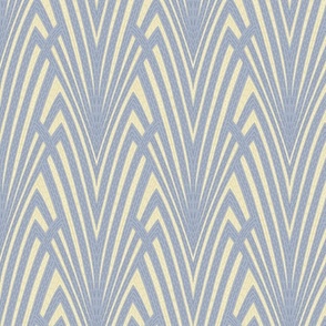 Art Deco Fescue in Blue and Gold at 75percent
