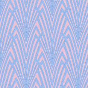 Art Deco Fescue in Blue and Pink at 75percent
