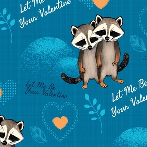 Cute raccoons in love, 23.33", XXL