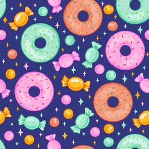 Candies and donuts