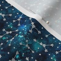 Small Scale Cancer Constellations on Teal Galaxy