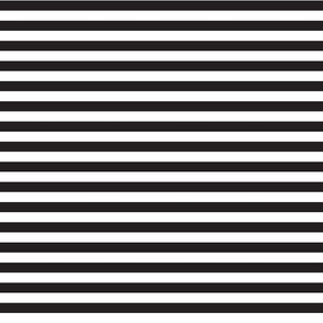 Narrow Horizontal Stripe | Black & White