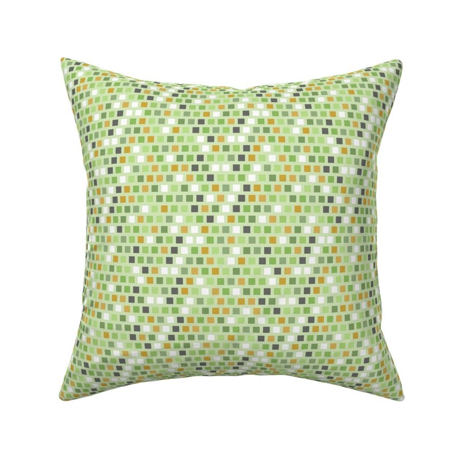 048 Small mint green orange bold geometric checkerboard hand drawn textures