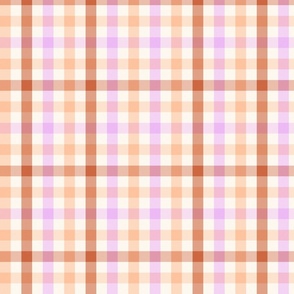 Gingham Check springtime lilac purple and brown by Jac Slade