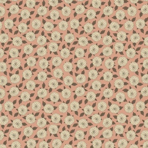 medium// Cream Dahlias on Pinkish Tan