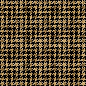 Gilded Classic Houndstooth in Gold and Black (Small Scale)