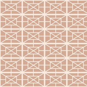 Rectangle geometric pattern in mauve and blush pink