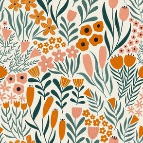 Floral Fields - Orange