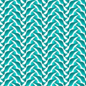 Twisted Herringbone Teal - Small