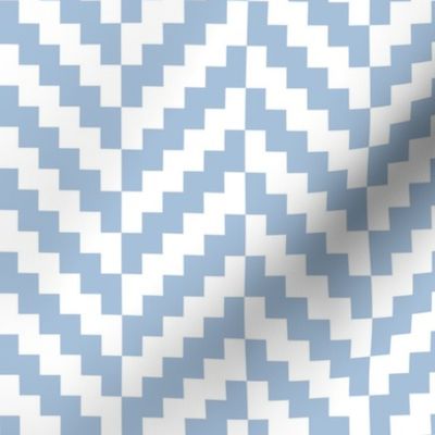 Herringbone Sky Blue pastel white pixel
