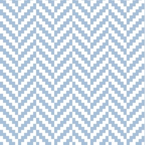 Herringbone Sky Blue pastel white pixel