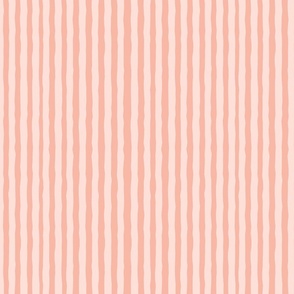Peach Blush Pink Hand Drawn Vertical Stripe