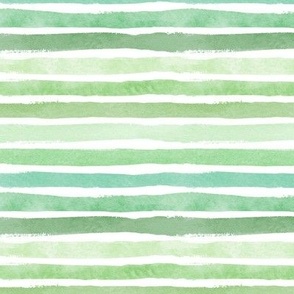 Watercolor Stripes - Grass
