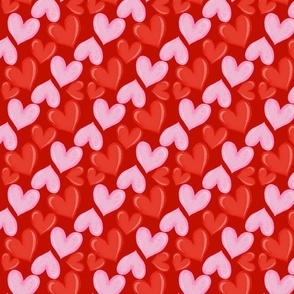 Cute Hearts Red - small