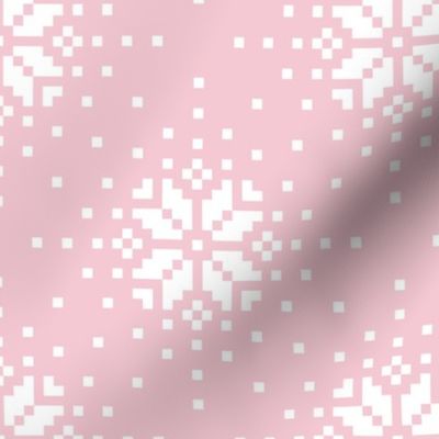 Winter snow knit Cotton Candy Pink Pastel Christmas