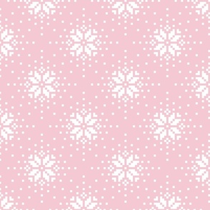 Winter snow knit Cotton Candy Pink Pastel Christmas