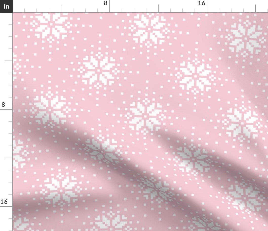 Winter snow knit Cotton Candy Pink Pastel Christmas