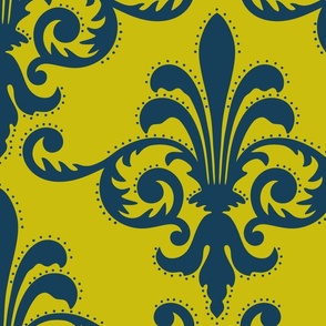 1639 jumbo - Fleur-de-Lis Damask